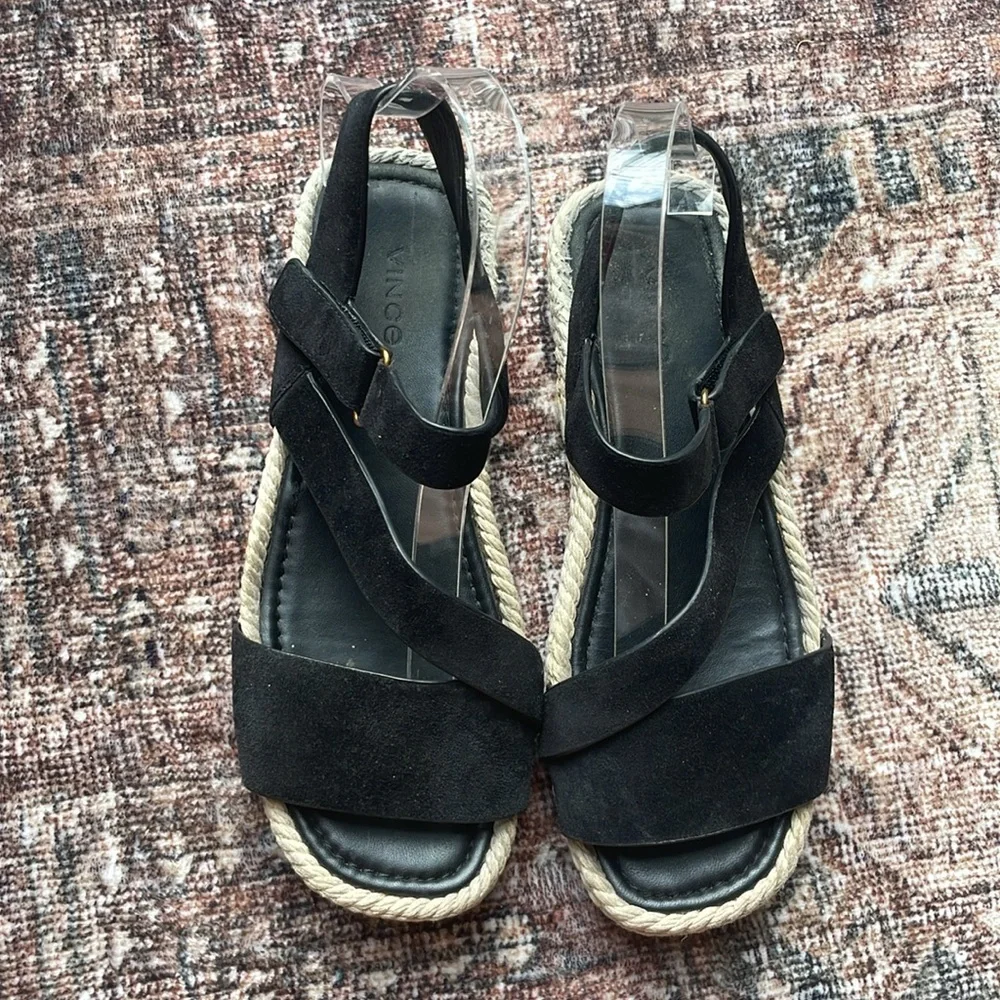 Vince Eliana espadrille suede strappy sandals size 7